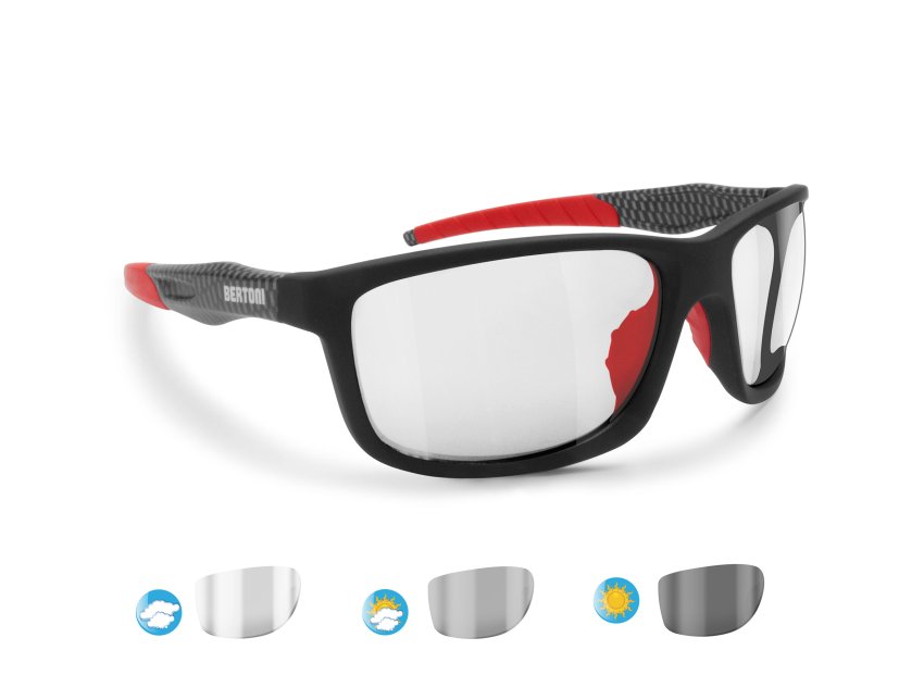 BERTONI Gafas de sol deportivas polarizadas fotocromáticas para ciclismo  MTB con portador de prescripción QUASAR Black / Blue Mirror, Espejo – Yaxa  Store