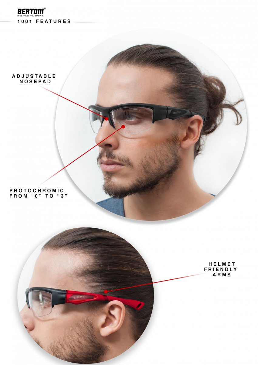 Lunettes De Cyclisme Photochromiques KAPVOE K410 - Monture TR90 Légère - Protection UV400 - Avec Sac Et Accessoires