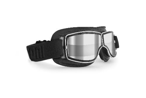 Motorradbrille Brille Goggle Skibrille Fliegerbrille Chrom Sportbrille Cabrio HD 